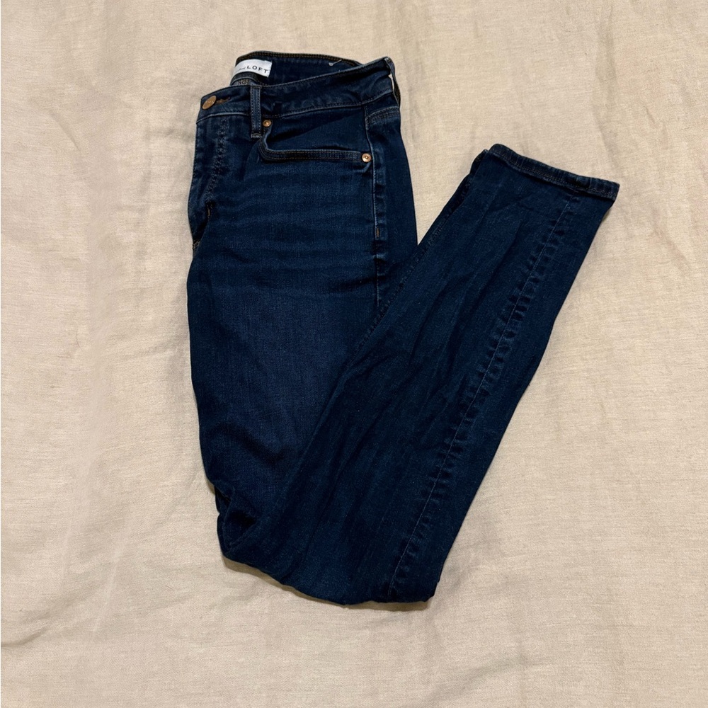 Loft Deep Blue Skinny Jeans